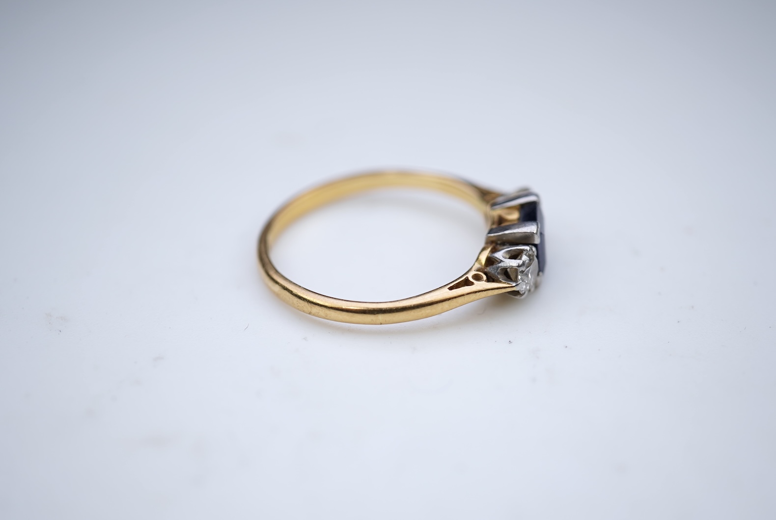 A sapphire and diamond ring